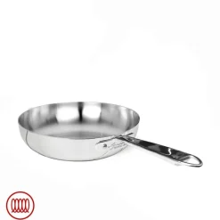 Agnelli Alu-Inox 3-ply Padella Alta Induzione Con Manico Tubolare In AluInox