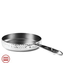Agnelli Alu-Inox 3-ply Padella Bassa Induzione Con Manico Tubolare In AluInox