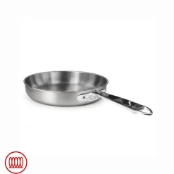 Agnelli Alu-Inox 3-ply Padella Bassa Induzione Con Manico Tubolare In AluInox