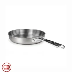 Agnelli Alu-Inox 3-ply Padella Bassa Induzione Con Manico Tubolare In AluInox
