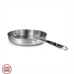 Agnelli Alu-Inox 3-ply Padella Bassa Induzione Con Manico Tubolare In AluInox
