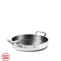 Agnelli Alu-Inox 3-ply Tegame Basso Induzione Con Due Maniglie In AluInox Satinato