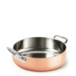 Agnelli Copper4 Tegame Basso Induzione Con 2 Maniglie