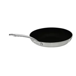 Agnelli Induction Chef 2-Ply Padella Bassa Svasata Antiaderente SharkSkin In Alluminio Con Manico Inox