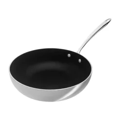 Agnelli Induction Chef 2-Ply Padella Alta Svasata Antiaderente SharkSkin In Alluminio Con Manico Inox