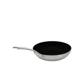 Agnelli Induction Chef 2-Ply Padella Alta Svasata Antiaderente SharkSkin In Alluminio Con Manico Inox