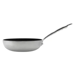 Agnelli Induction Chef 2-Ply Padella Alta Svasata Antiaderente SharkSkin In Alluminio Con Manico Inox