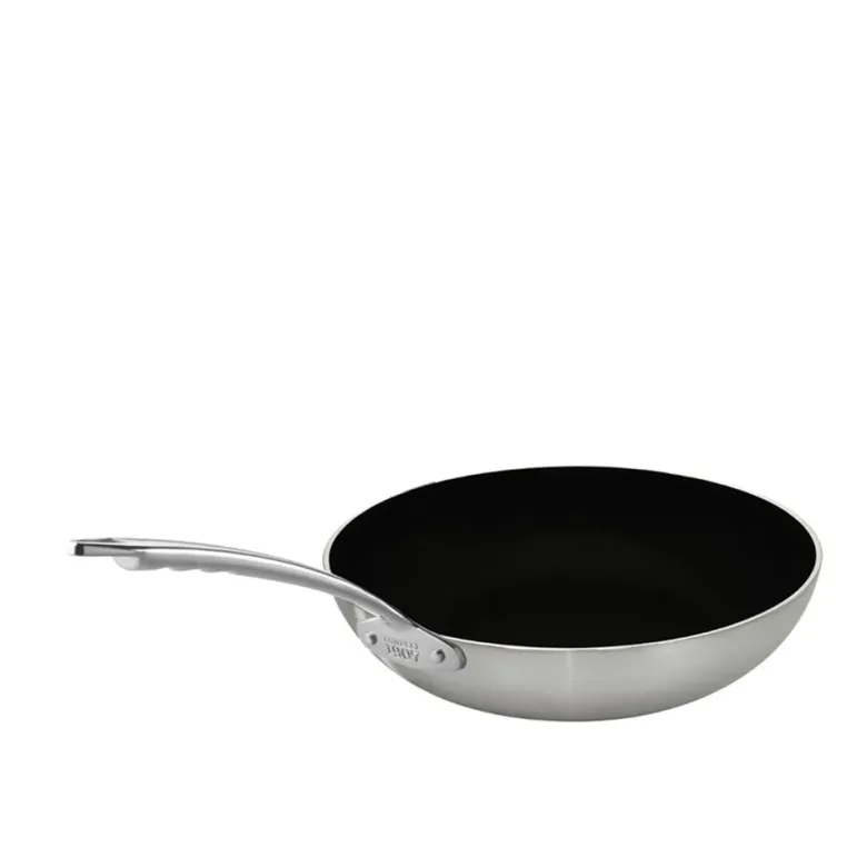 Agnelli Induction Chef 2-Ply Padella Alta Svasata Antiaderente SharkSkin In Alluminio Con Manico Inox