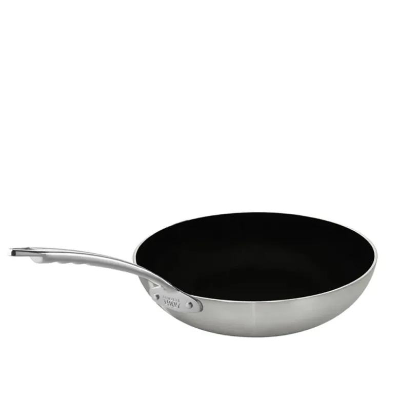 Agnelli Induction Chef 2-Ply Padella Alta Svasata Antiaderente SharkSkin In Alluminio Con Manico Inox
