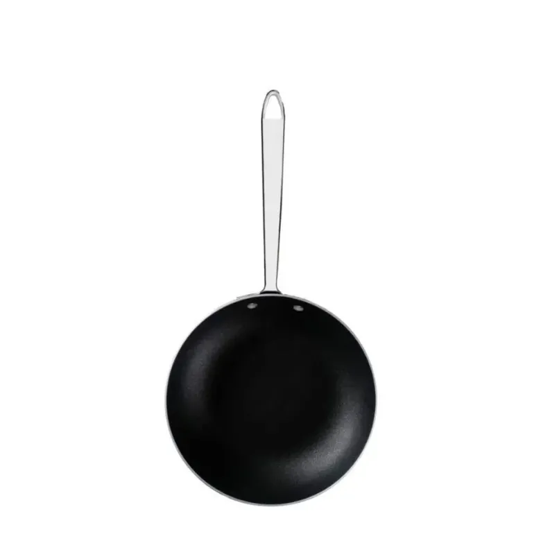 Agnelli Induction Chef 2-Ply Padella Alta Svasata Antiaderente SharkSkin In Alluminio Con Manico Inox