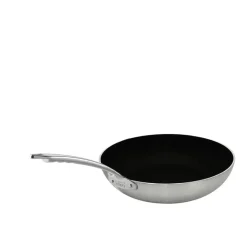 Agnelli Induction Chef 2-Ply Padella Alta Svasata Antiaderente SharkSkin In Alluminio Con Manico Inox