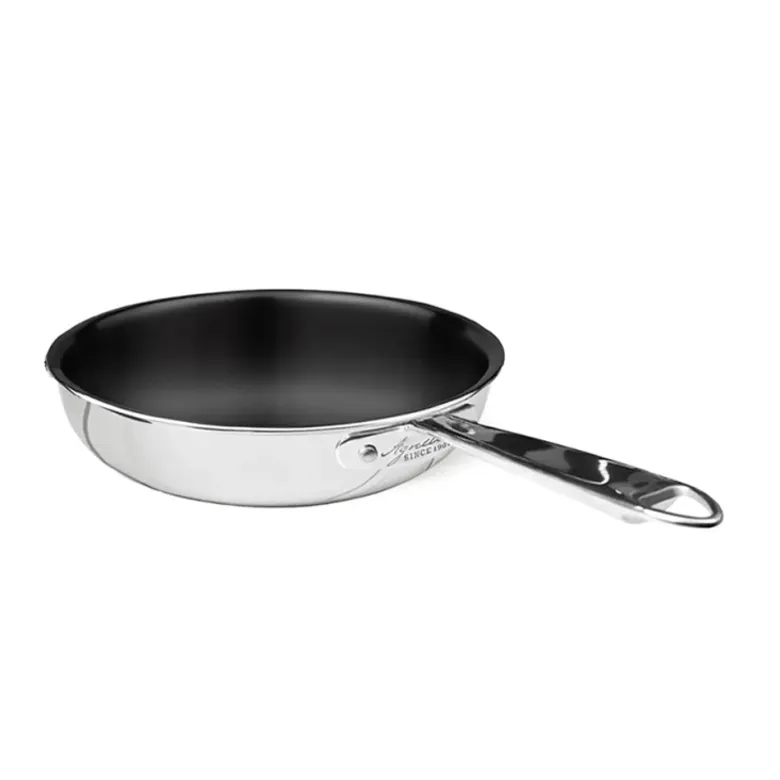 Agnelli Non-Stick Alu-Inox Padella Alta Svasata Antiaderente In Alluminio Con Manico Inox