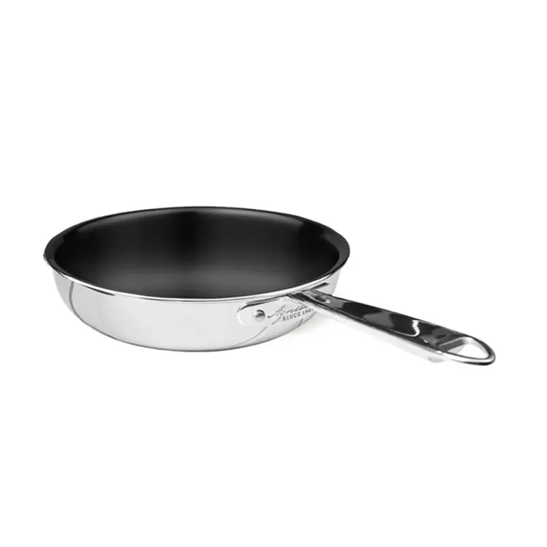 Agnelli Non-Stick Alu-Inox Padella Alta Svasata Antiaderente In Alluminio Con Manico Inox