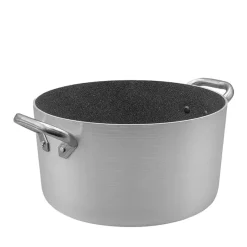 Agnelli SharkSkin Casseruola Alta In Alluminio Antiaderente Con 2 Maniglie Acciaio Inox
