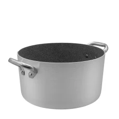 Agnelli SharkSkin Casseruola Alta In Alluminio Antiaderente Con 2 Maniglie Acciaio Inox