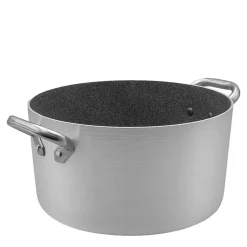 Agnelli SharkSkin Casseruola Alta In Alluminio Antiaderente Con 2 Maniglie Acciaio Inox
