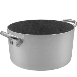 Agnelli SharkSkin Casseruola Alta In Alluminio Antiaderente Con 2 Maniglie Acciaio Inox