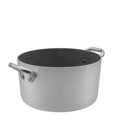 Agnelli SharkSkin Casseruola Alta In Alluminio Antiaderente Con 2 Maniglie Acciaio Inox