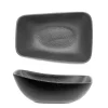 Ariane Black Dazzle Coppa Rettangolare In Porcellana - Set 6 Pz