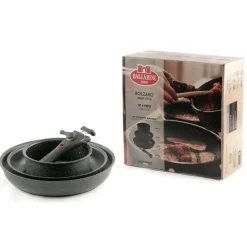 Ballarini Bolzano Set Padelle Antiaderente In Alluminio Con Manico Removibile - Set 4 Pz