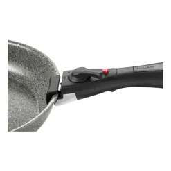 Ballarini Torre Set Padelle Alte Svasate Antiaderente Ceramico In Alluminio Con Manico Rimovibile - Set 3 Pz