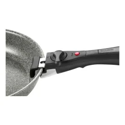 Ballarini Torre Set Padelle e Casseruole Antiaderente Ceramico In Alluminio Con Manico Rimovibile - Set 4 Pz