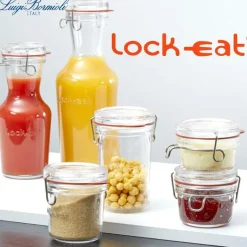 Bormioli Luigi Lock-Eat Set Vasetti Ermetici in Vetro - Set 3 Pezzi