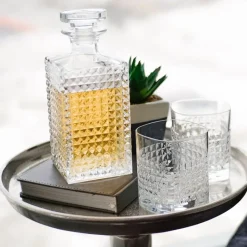 Bormioli Luigi Mixology Elixir Set Whisky Bottiglia e Bicchieri In Vetro - Set 5 Pz