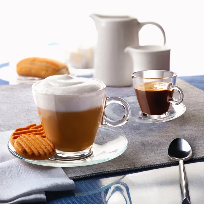 Bormioli Rocco Easy Bar Piattino Tazzina in Vetro Temperato - Set 6 Pezzi