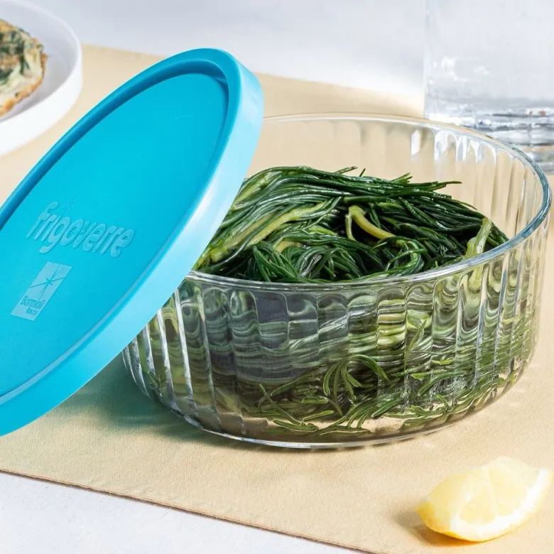 Bormioli Rocco Frigoverre Brillante Set Contenitore Per Alimenti Rotondo In Vetro - Set 2 Pz