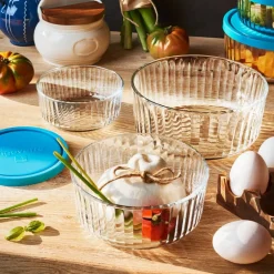 Bormioli Rocco Frigoverre Brillante Set Contenitore Per Alimenti Rotondo In Vetro - Set 2 Pz