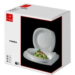 Bormioli Rocco Parma Servizio Piatti In Vetro Opale - Set 18 Pz