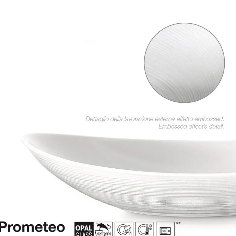 Bormioli Rocco Prometeo Servizio Piatti In Vetro Opale - Set 20 Pz
