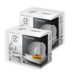 Bormioli Rocco Prometeo Servizio Piatti In Vetro Opale - Set 36 Pz