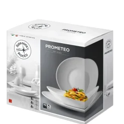 Bormioli Rocco Prometeo Servizio Piatti In Vetro Opale - Set 36 Pz