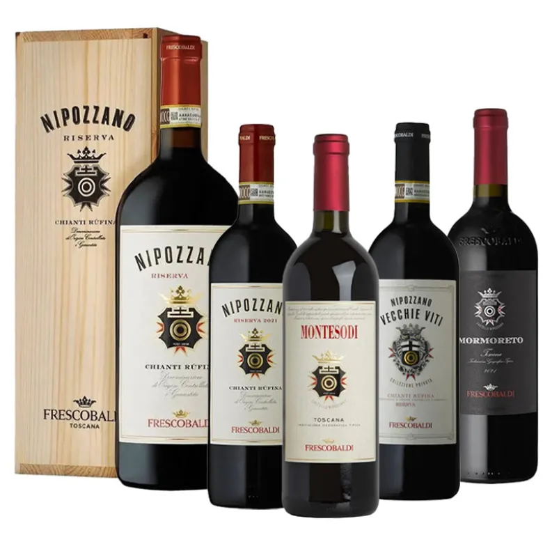 Castello Di Nipozzano Degustazione Cantina Frescobaldi - Set 5 Bottiglie