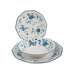 Churchill James Sadler & Sons Rose Servizio Piatti In Terracotta - Set 18 Pz