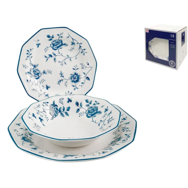 Churchill James Sadler & Sons Rose Servizio Piatti In Terracotta - Set 18 Pz