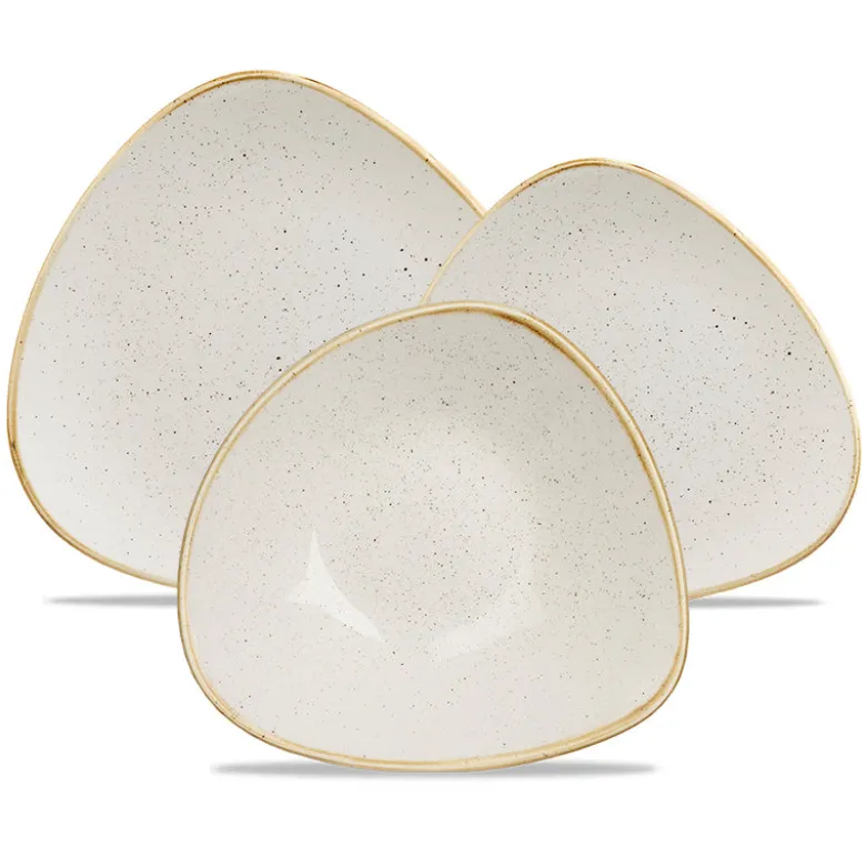Churchill Stonecast Servizio Piatti Triangolare In Porcellana Vetrificata - Set 12 Pz