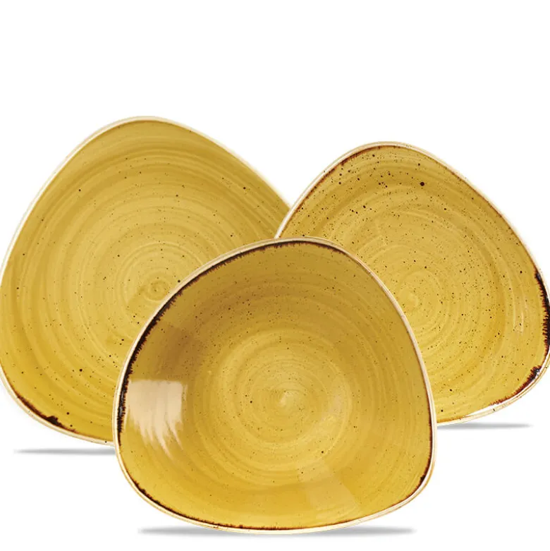 Churchill Stonecast Servizio Piatti Triangolare In Porcellana Vetrificata - Set 12 Pz