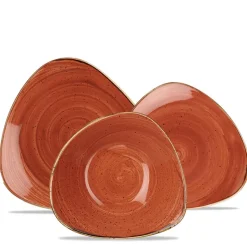 Churchill Stonecast Servizio Piatti Triangolare In Porcellana Vetrificata - Set 12 Pz