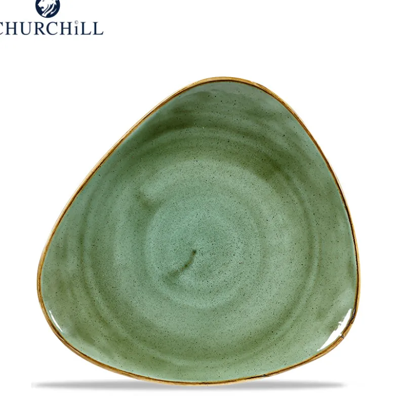 Churchill Stonecast Servizio Piatti Triangolare In Porcellana Vetrificata - Set 12 Pz