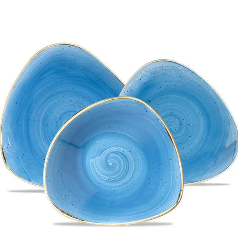 Churchill Stonecast Servizio Piatti Triangolare In Porcellana Vetrificata - Set 12 Pz