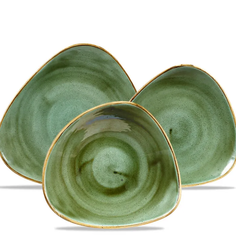 Churchill Stonecast Servizio Piatti Triangolare In Porcellana Vetrificata - Set 12 Pz