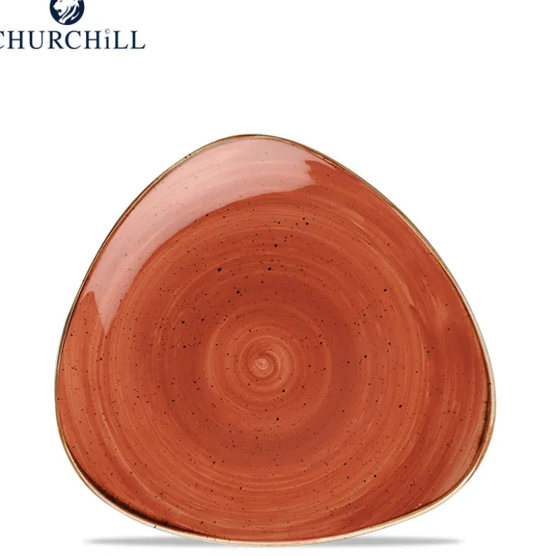 Churchill Stonecast Servizio Piatti Triangolare In Porcellana Vetrificata - Set 12 Pz