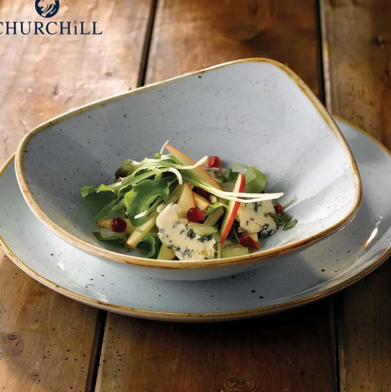 Churchill Stonecast Servizio Piatti Triangolare In Porcellana Vetrificata - Set 12 Pz