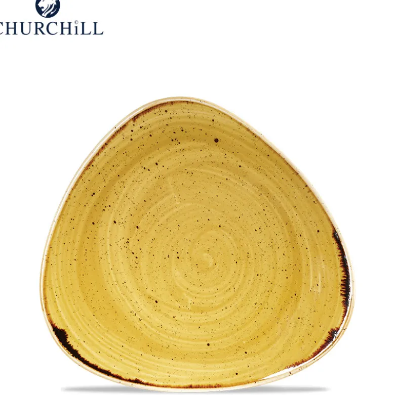 Churchill Stonecast Servizio Piatti Triangolare In Porcellana Vetrificata - Set 12 Pz