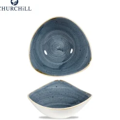 Churchill Stonecast Servizio Piatti Triangolare In Porcellana Vetrificata - Set 12 Pz