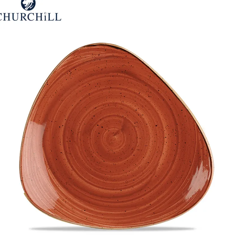 Churchill Stonecast Servizio Piatti Triangolare In Porcellana Vetrificata - Set 12 Pz