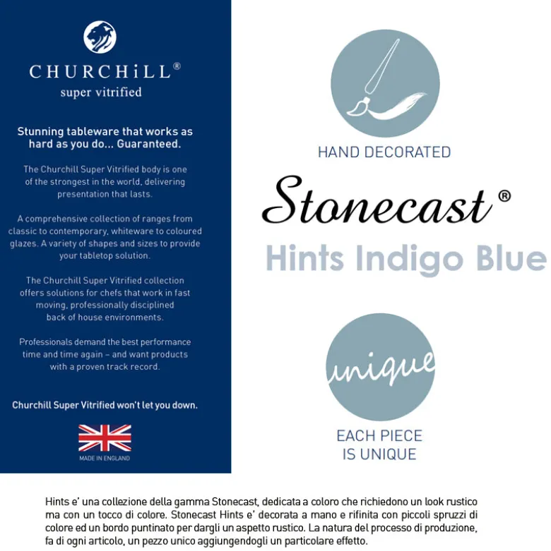 Churchill Stonecast Servizio Piatti Triangolare In Porcellana Vetrificata - Set 12 Pz
